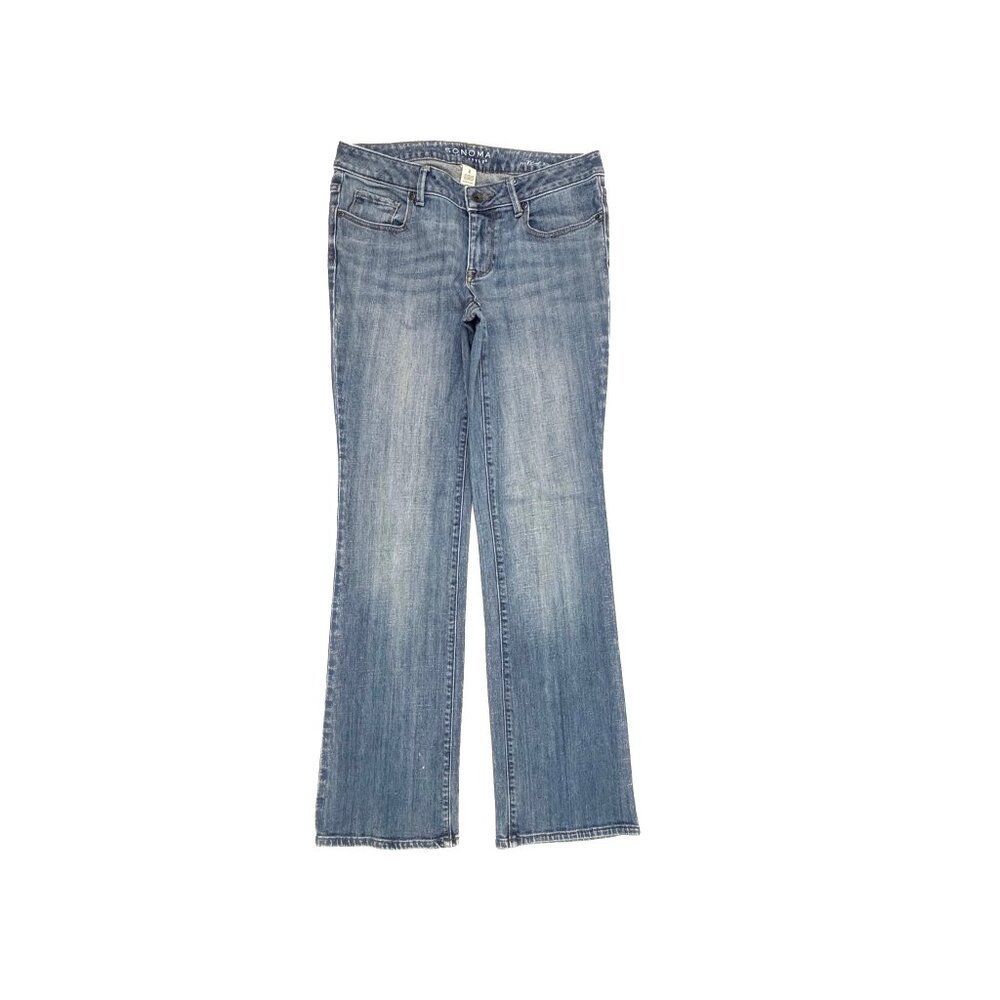 Sonoma Mid Rise Demi Bootcut Women's size 2 Medium Blue‎ Denim jeans